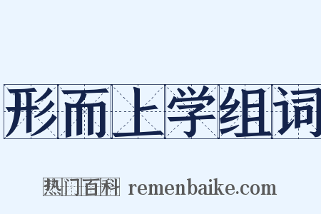 形而上学组词是什么意思的图片